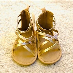 NWT Old Navy Toddler Girls Gold Gladiator Sandals
